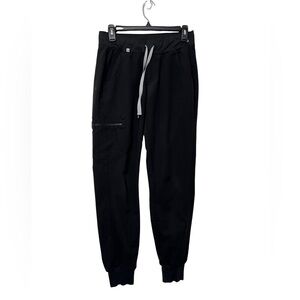 FIGS Zamora Jogger Scrub Pants Black Women size XS Technical Collection